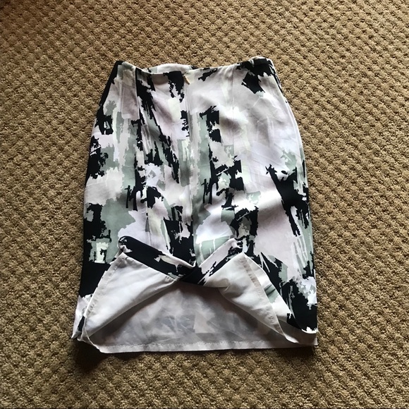 Hugo Boss Abstract Paintbrush Strokes Pencil Skirt - Picture 6 of 8